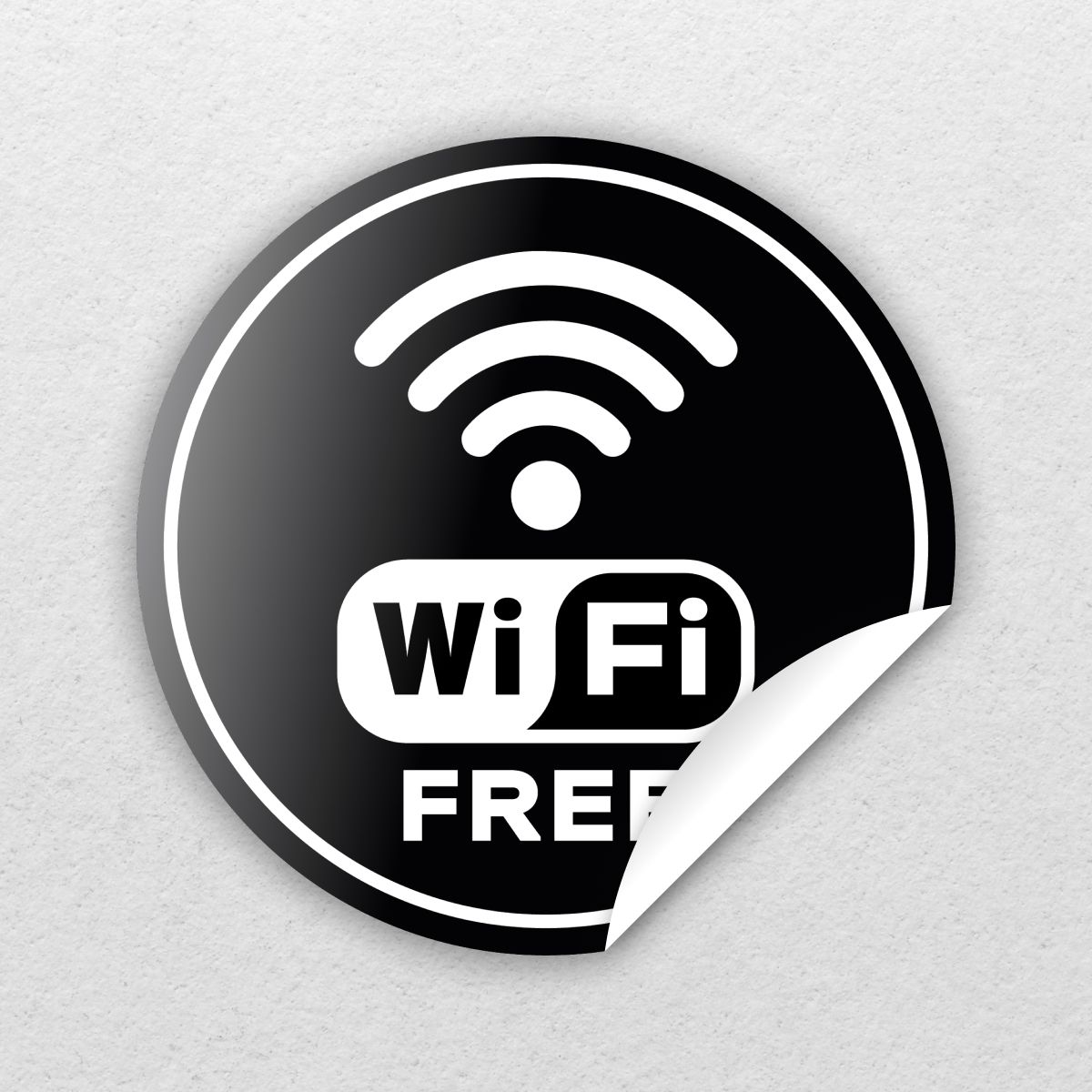 Наклейка "Wi-FI" 150x150 мм (Черный)