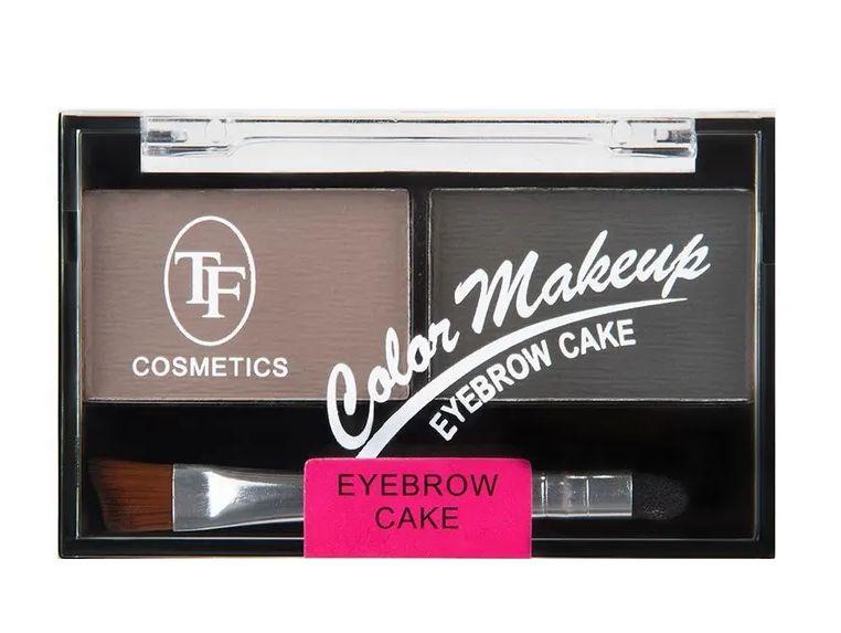 TF cosmetics Тени для бровей Color Makeup Eyebrow Cake, тон 03 Коричнево-серая гамма, 1 шт.