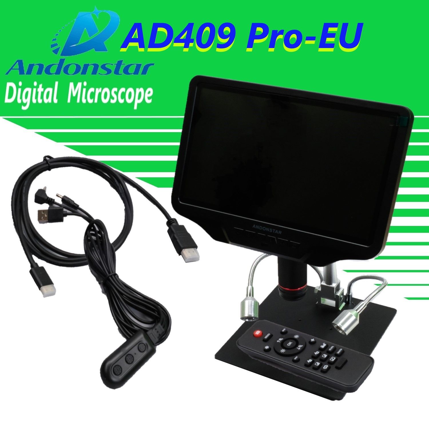 МикроскопAndonstarAD409ProцифровойWi-FiUHD2880*2160HDMI/AVмонитор10.1inchMicro-SD