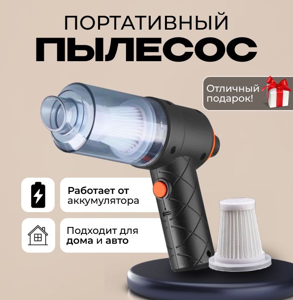 Пылесос автомобильный беспроводной Vacuum Cleaner