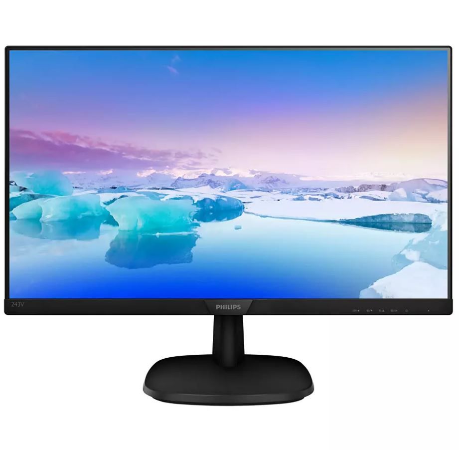 Philips23.8"Монитор23.8"243V7QDSB/00(01)Black(IPS,1920x1080,75Hz,4ms,178°/178°,250cd/m,10M:1,+DVI,+HDMI),черный