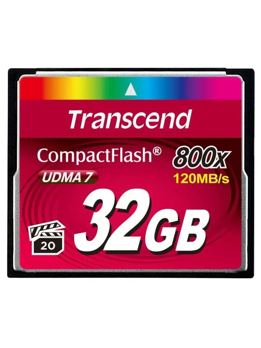 КартапамятиCompactflashCFTranscend32GB800xUDMA7TS32GCF800,VPG-20,compactflash,флэшнакопитель,32Gb/32Гб/32Гб,компактфлэш,компакт