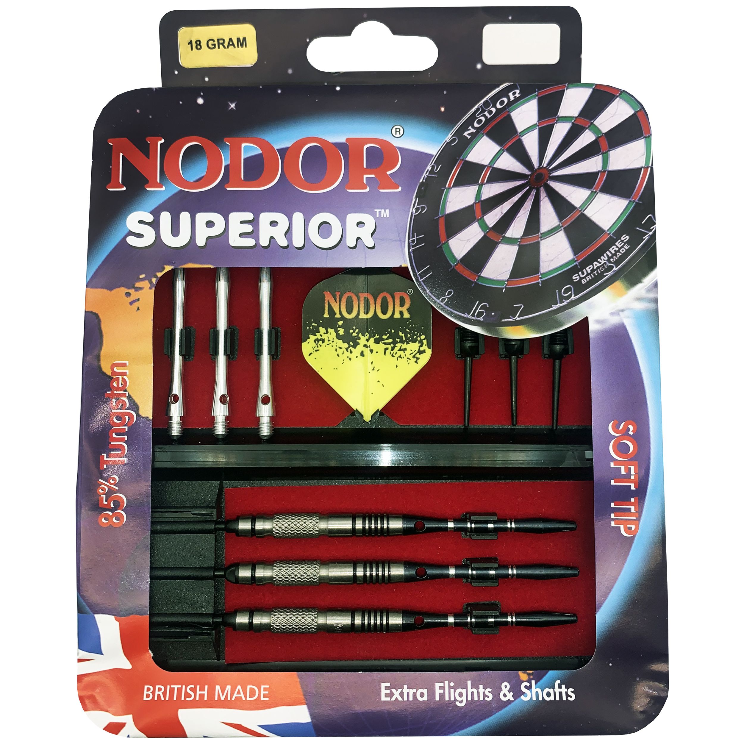 (SOFTIP) Вольфрамовые 85% дротики 18гр для игры в Электронный Дартс Nodor  Superior. Профессиональный уровень.