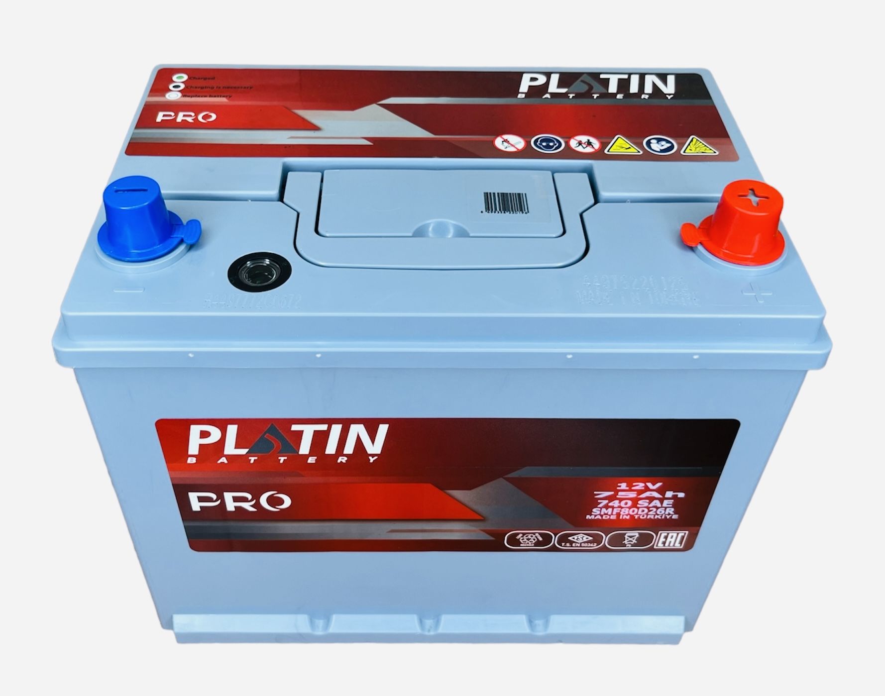 Аккумулятор автомобильный Platin Pro Asia 75 700 A о.п. SMF 80D26L  260х175х225