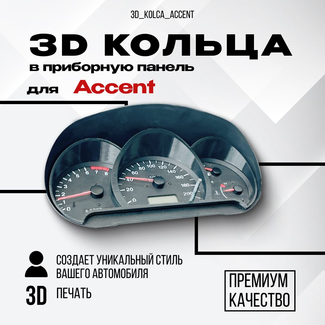 3D кольца приборной панели для LADA PRIORA,LADA KALINA,2110-2112 евро панель