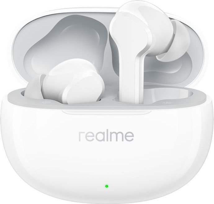 realmeНаушникибеспроводныесмикрофономrealmeBudsT110,Bluetooth,USBType-C,белый