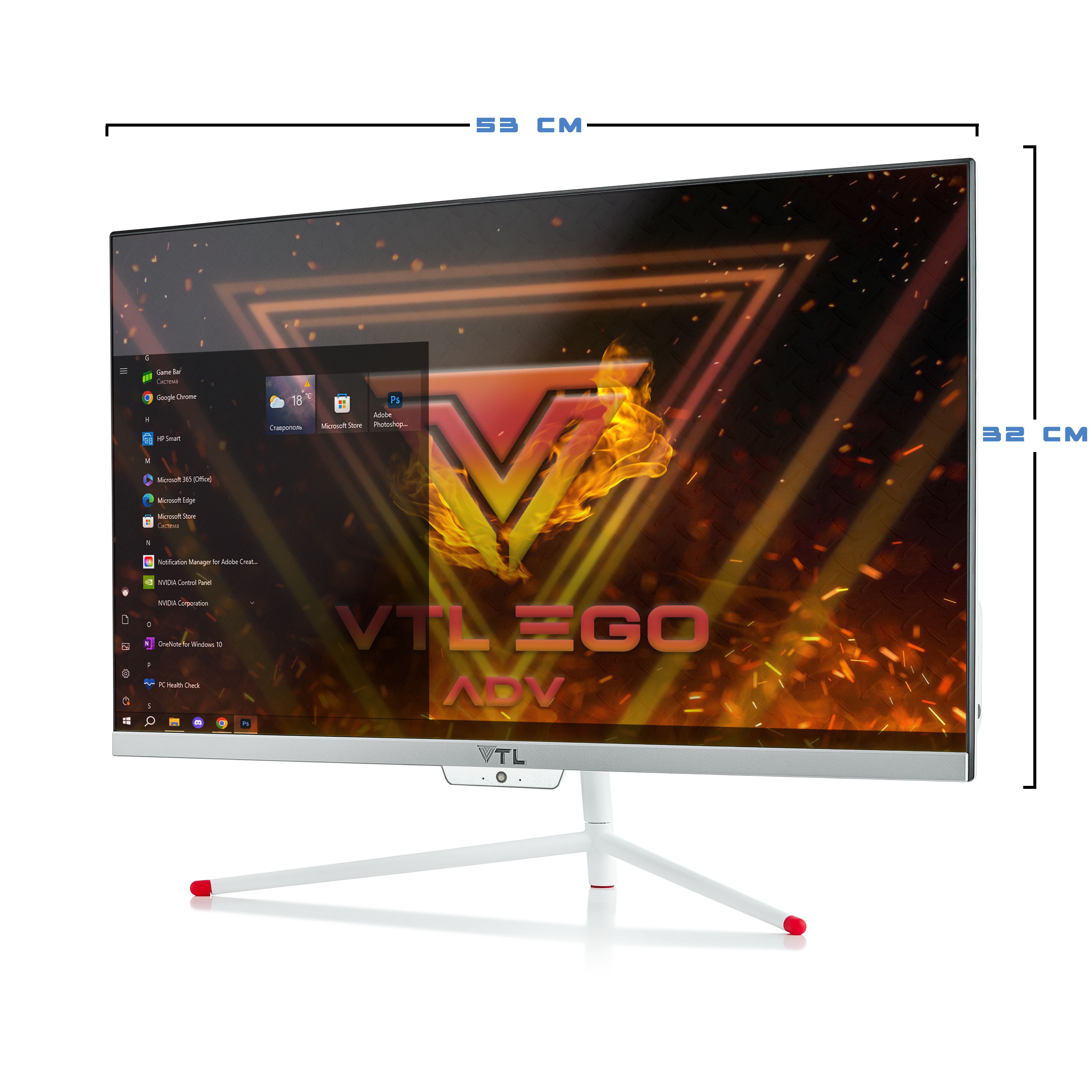 VTL 24" Моноблок Ego ADV (Intel Core i5-3470, RAM 16 ГБ, SSD 256 ГБ, Intel HD Graphics, Windows 10 Pro), белый, Русская раскладка