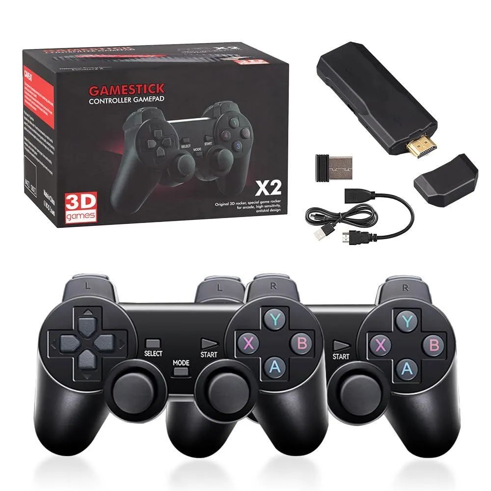 Приставка игровая Game Stick X2, 64GB ,30.000 игр ,Sega ,Nintendo, PS1 .  Игровая приставка для телевизора