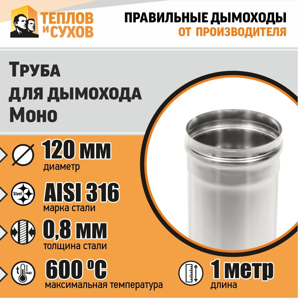 ТрубаL1000ТМ-Р316-0.8D120(У)