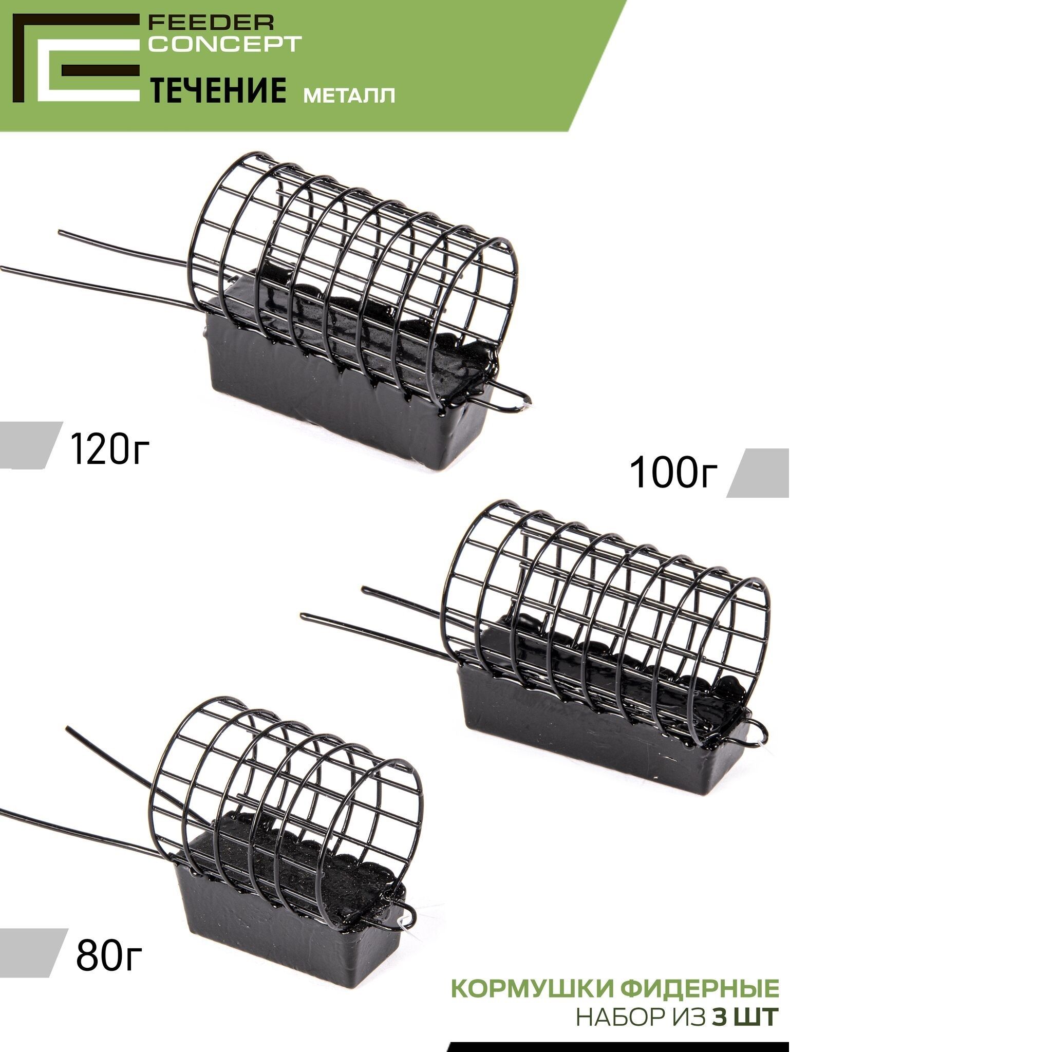 Кормушки фидерные FEEDER CONCEPT M1 ТЕЧЕНИЕ "ТАРАКАН"/набор