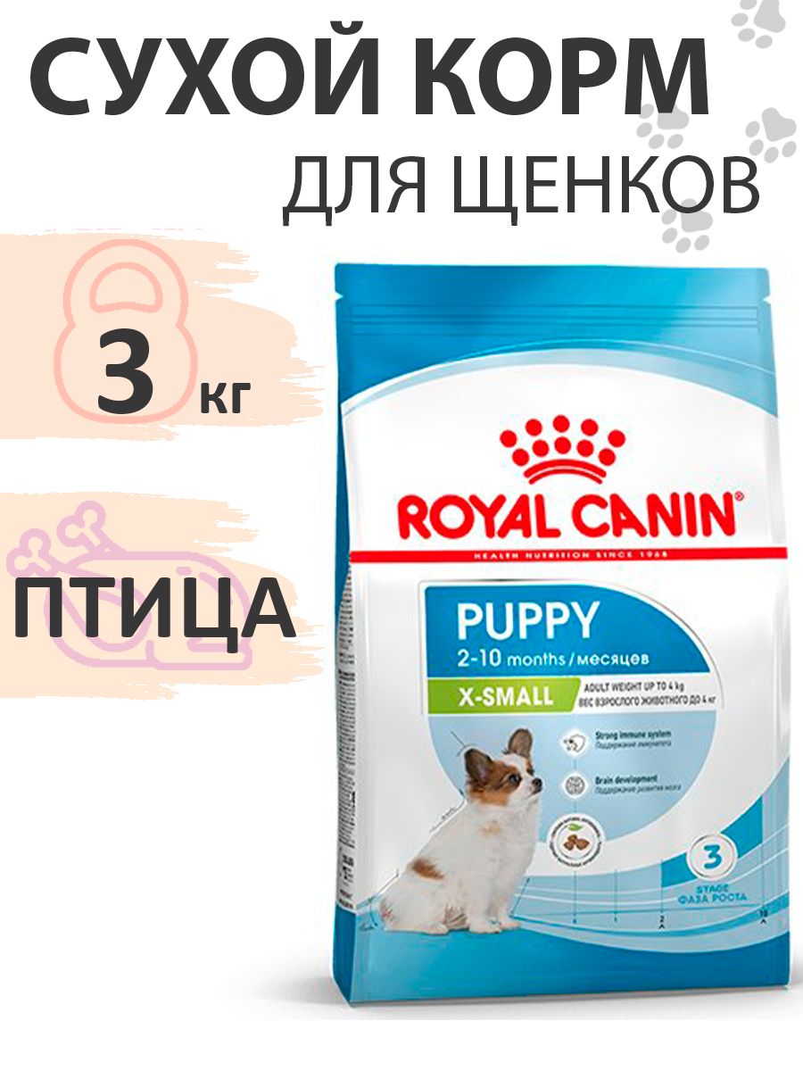 RoyalCaninX-SmallPuppy/СухойкормРоялКанинИкс-СмоллПаппидляЩенковмелкихпород,3кг