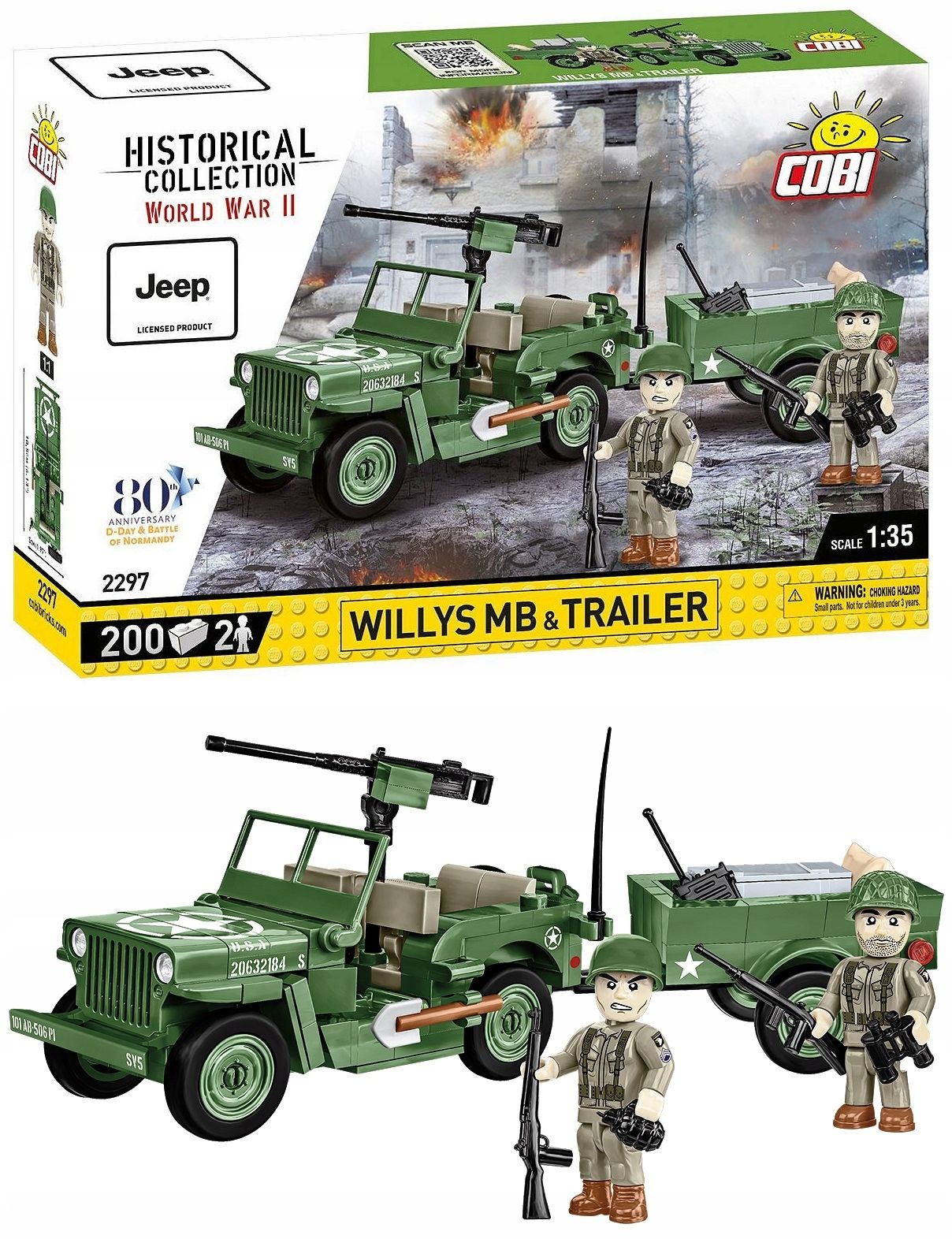 Cobi Willys MB Trailer 2 200 2297 OZON 1627205044