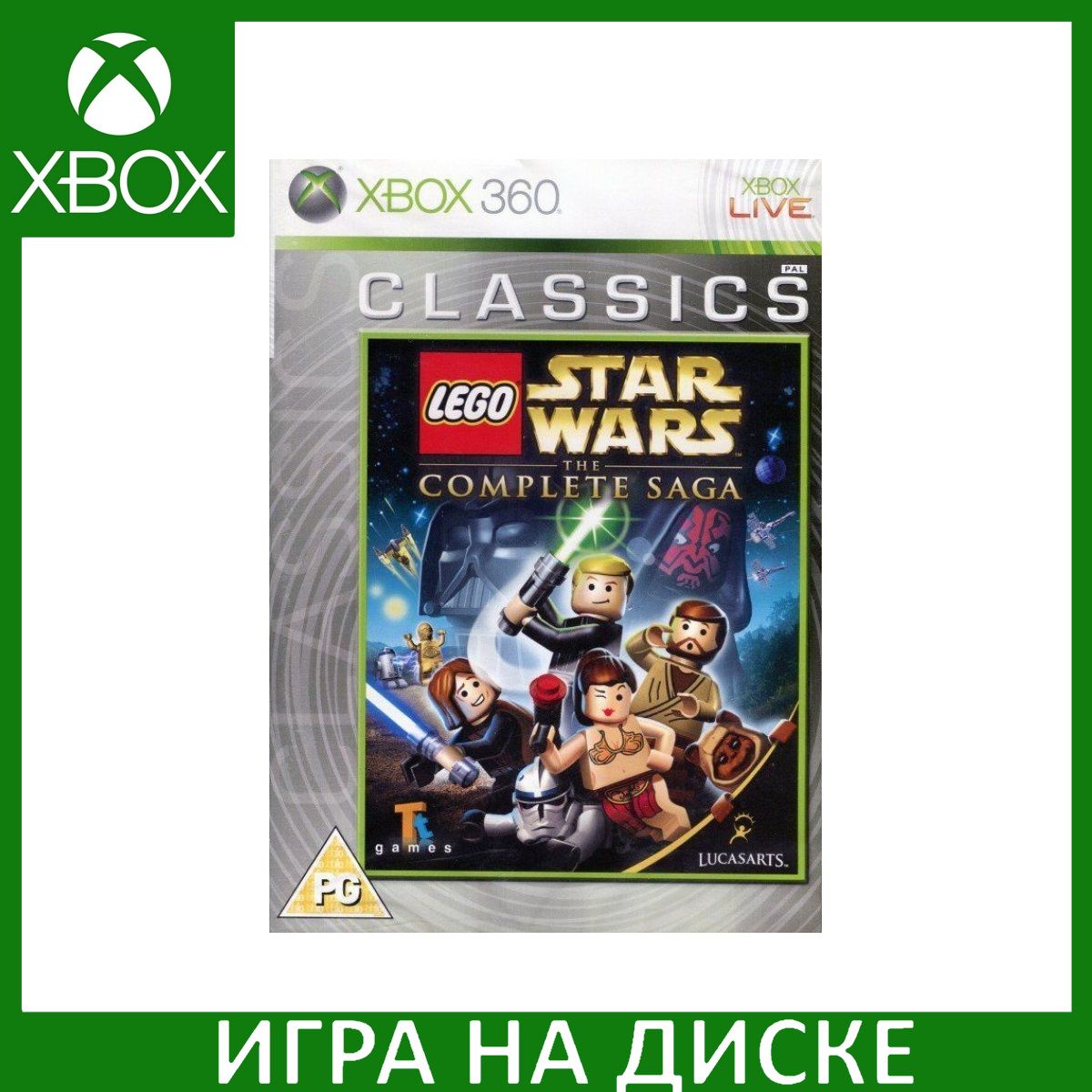 Игра LEGO Звездные войны (Star Wars) The Complete Saga Classics Xbox 360 Диск на Xbox360