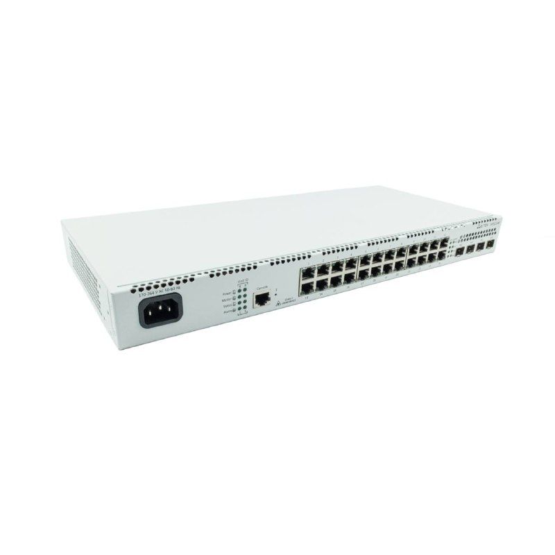 Коммутатор Коммутатор MES2324P 24 PoE/PoE+, 4 порта 10G, серый