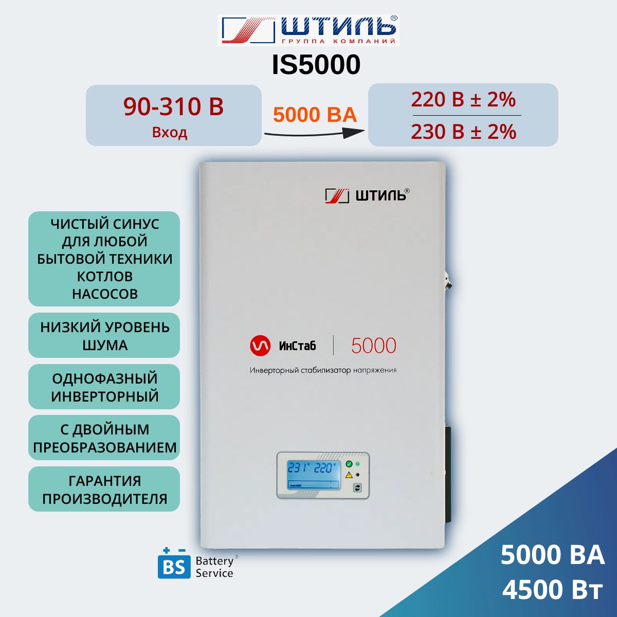 Стабилизатор Электроника 6000 6000wat 60-260В Украина Киев