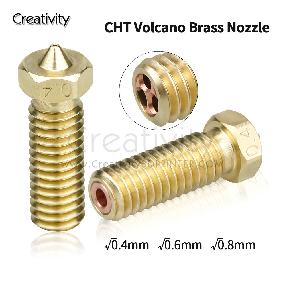 Клонировать сопло вулкана CHT 0.4/0.6/0.8 мм volcano nozzle для 3d-принтеров Sidewinder X1 и X2 Genius Hotend--Volcano 3ШТ 0,4 мм