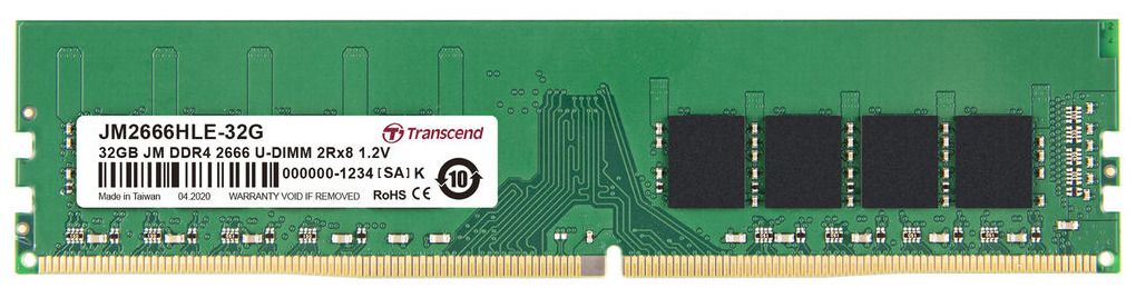 TranscendОперативнаяпамятьJetRamDDR42666МГц1x32ГБ(JM2666HLE-32G)