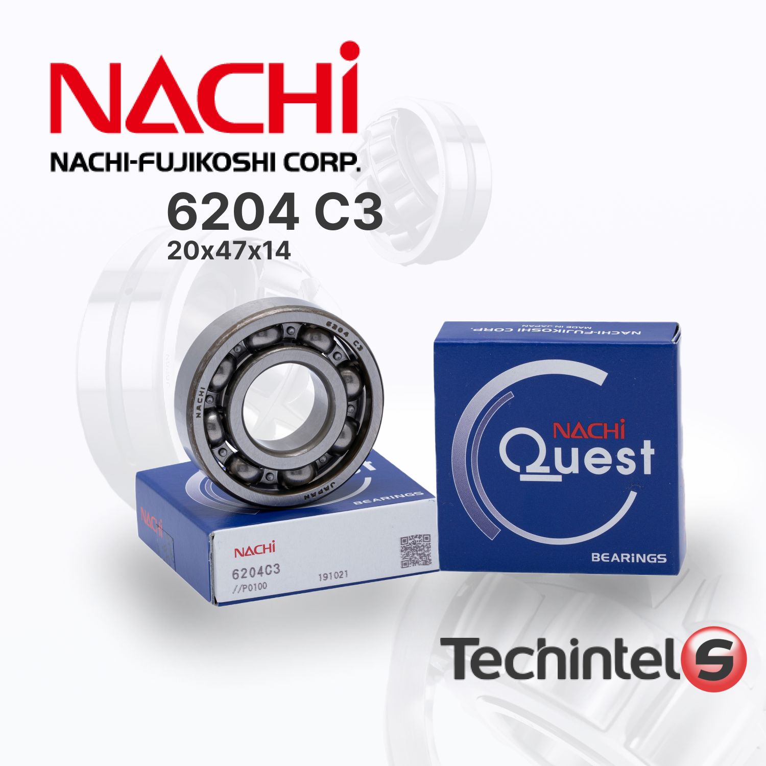 Подшипник NACHI 6204 С3 20х47х14