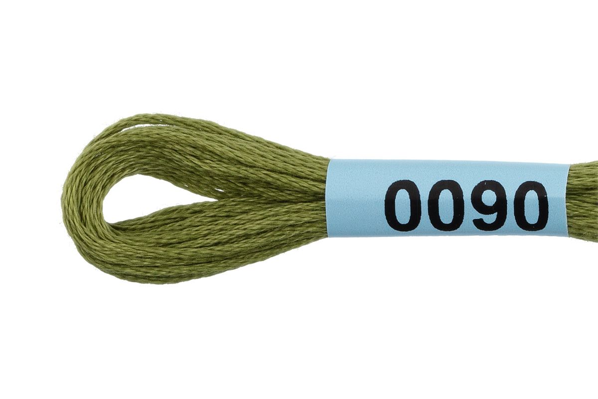 Мулине GAMMA нитки для вышивания 4 шт. по 8 м., 0090 светлый хаки