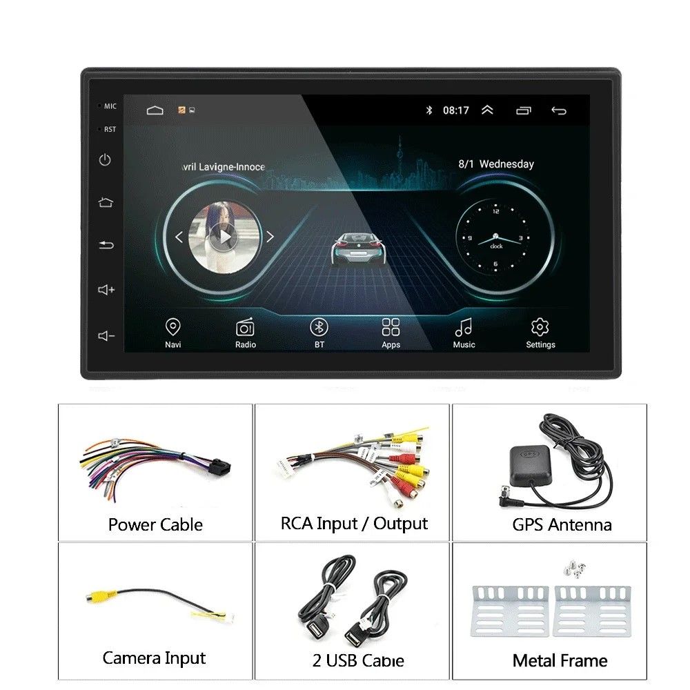 АвтомагнитолаCARMP5PLAYERAndroid,диагональ7",2ГБ/32ГБ