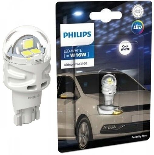 ЛампаавтомобильнаяW16WLEDPhilips11067CU31B11шт.