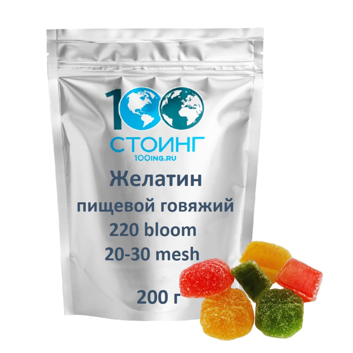 ЖелатинпищевойговяжийSTOING220bloom20-30mesh,200гSTOING/Стоингбелка(коллаген),аналогагарагар,вседлявыпечки,ингредиентыдлядесертов,холодца,рыбногоимясногозаливного