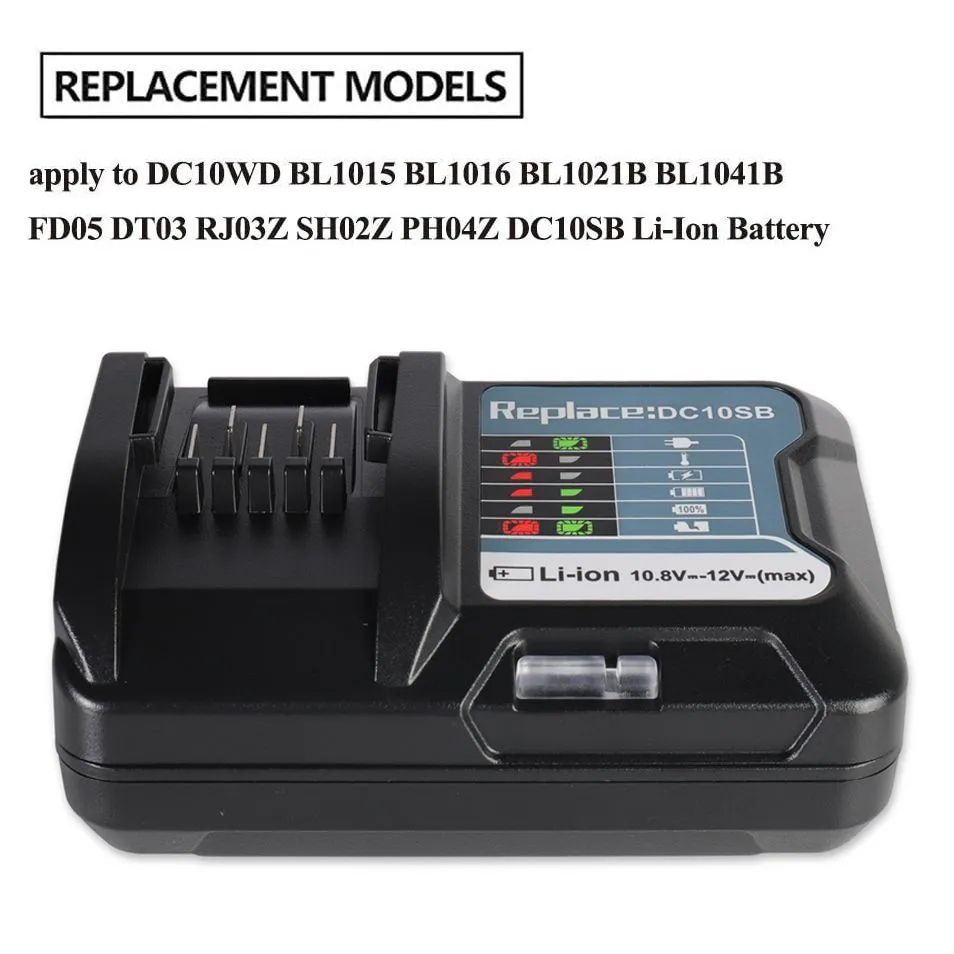 ЗарядноеустройстводлялитиевойбатареиMakit10,8В12ВпостоянноготокаDC10WDDC10SBBL1016BL1021BBL1041B