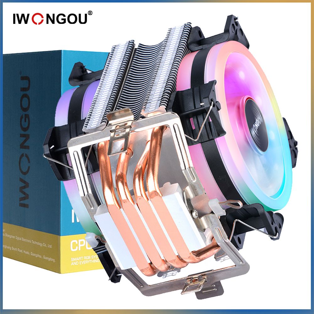 башенный кулер для процессора 2011 IWONGOU 90mm кулер 4pin pwm for LGA1151 1700 1200 AM4 AM5