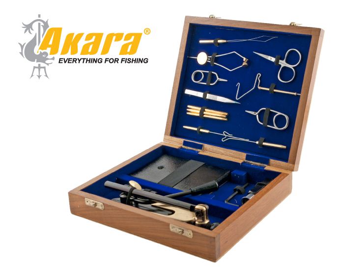 Станок для вязки мушек 7302 + набор инструментов в дер. кейсе