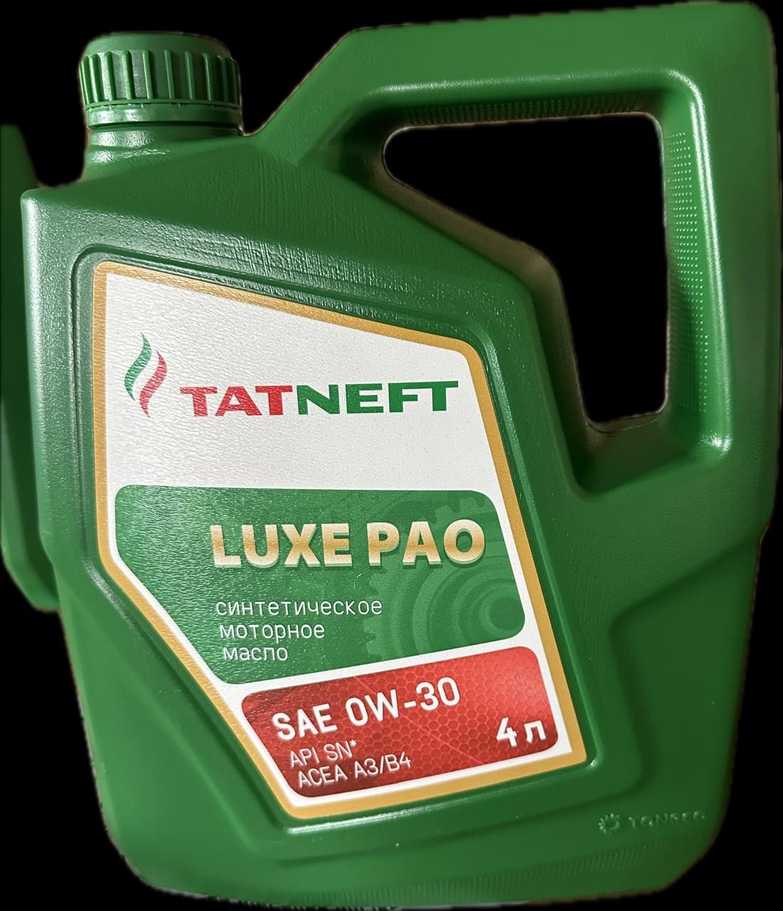 TATNEFT LUXE PAO 0W-30 Масло моторное, Синтетическое, 4 л