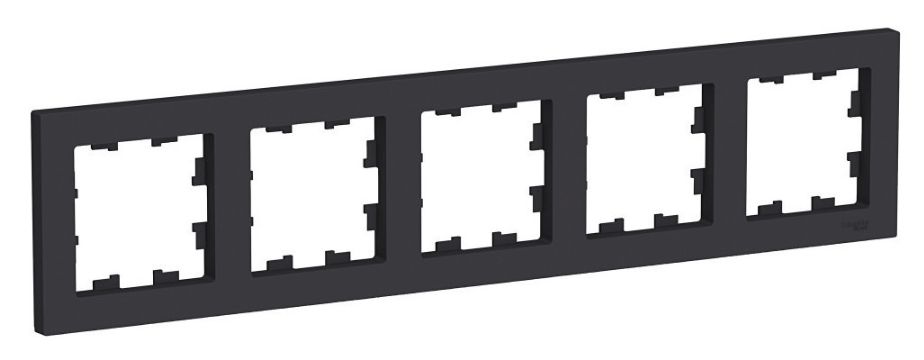 Рамка 5-местная универсальная Schneider Electric AtlasDesign Карбон ATN001005