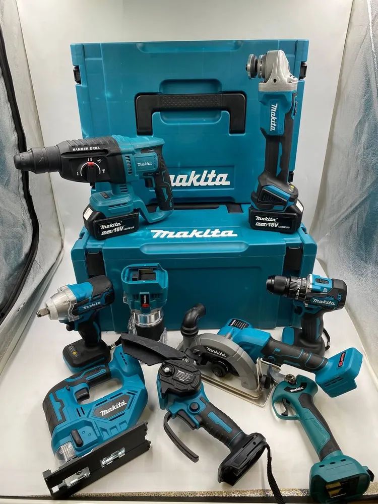 Набор аккумуляторного инструмента Makita 9в1 18V 2 АКБ