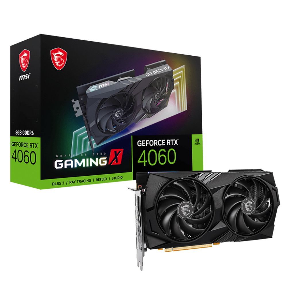 MSI Видеокарта GeForce RTX 4060 RTX 4060 GAMING X 8G 8 ГБ (RTX 4060 GAMING X 8G)