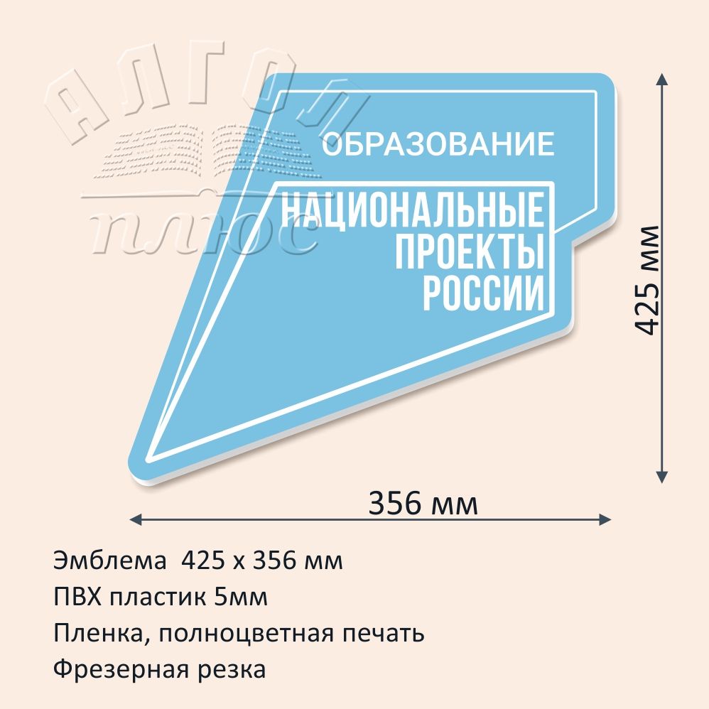 Декоративный элемент для школы "Образование. Национальные проекты России"