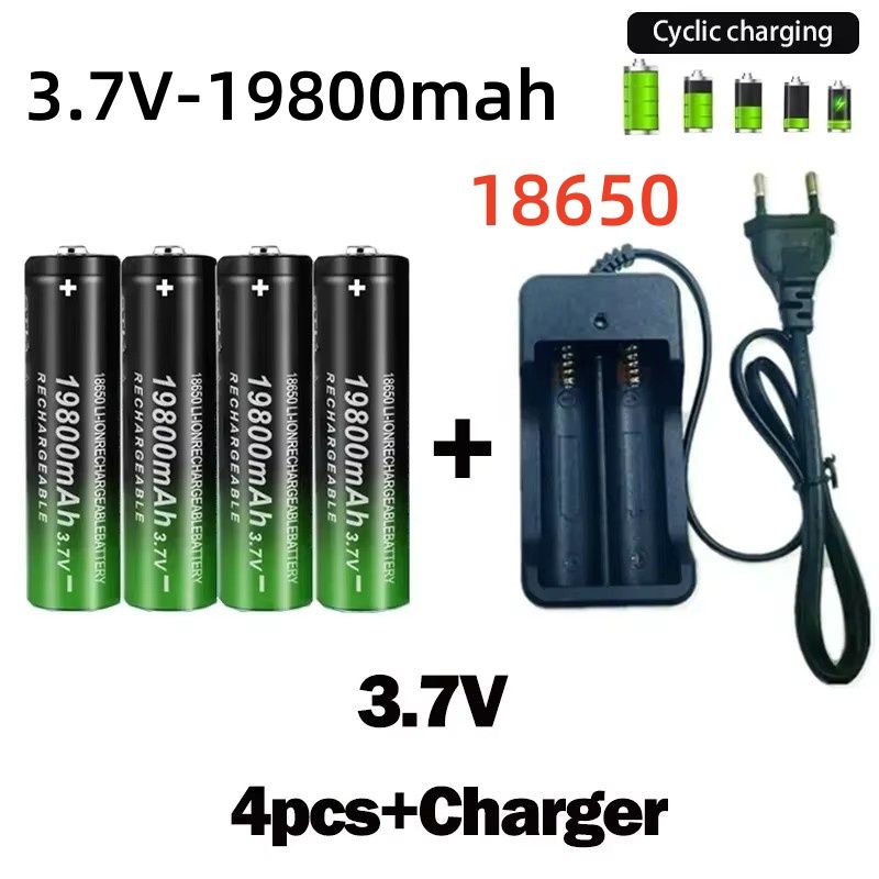 18650 Аккумулятор 2024 Самый продаваемый 19800 мАч + зарядное устройство, 3,7 В литий - ионная клавиатура с дистанционным управлением отвертка заряжающийся аккумулятор