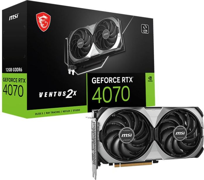 MSI Видеокарта GeForce RTX 4070 VENTUS 2X E1 12 ГБ (RTX 4070 VENTUS 2X E1 12G)