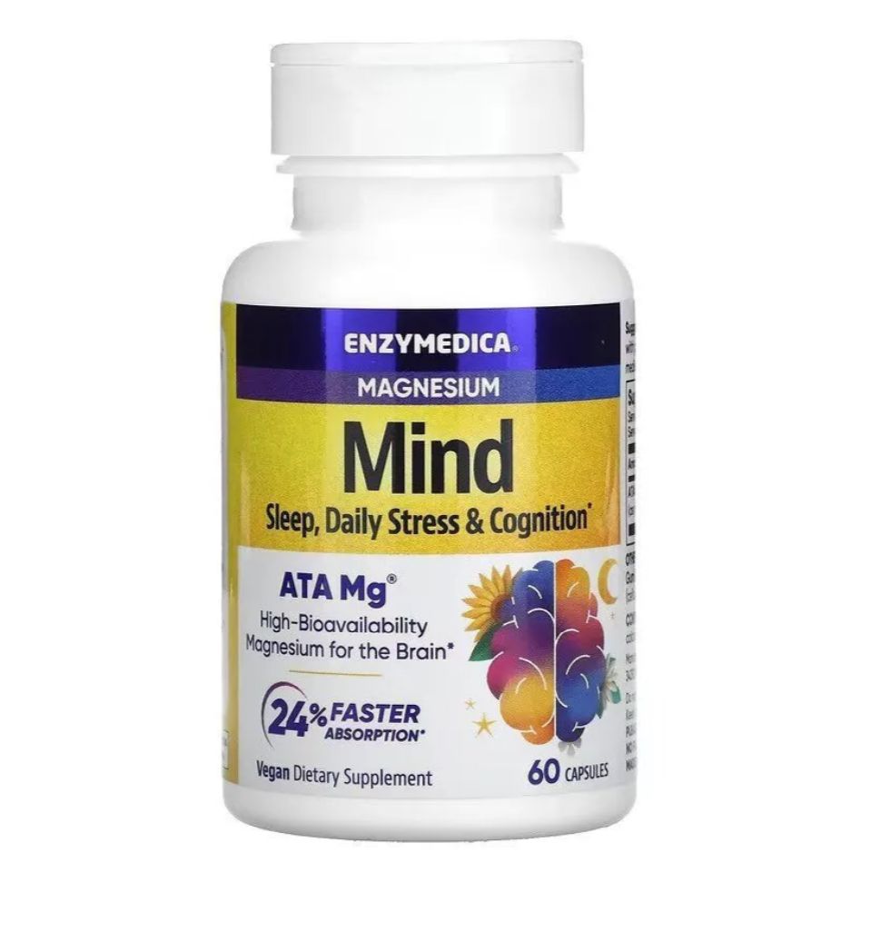 Enzymedica Magnesium Mind 900мг магний против стресса 60 капсул