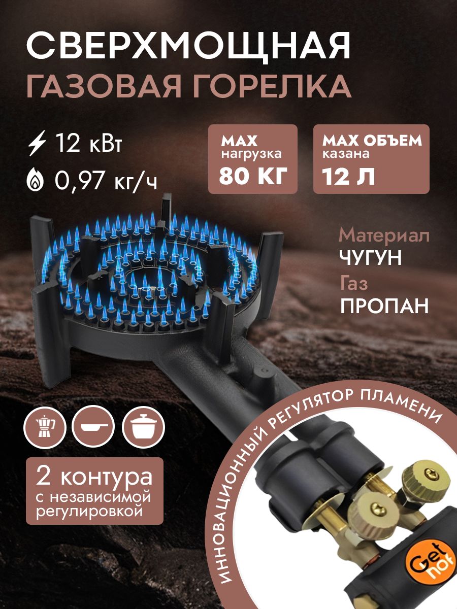 Газовая горелка для казана 12 кВт GetHof GB-12P (пропан)