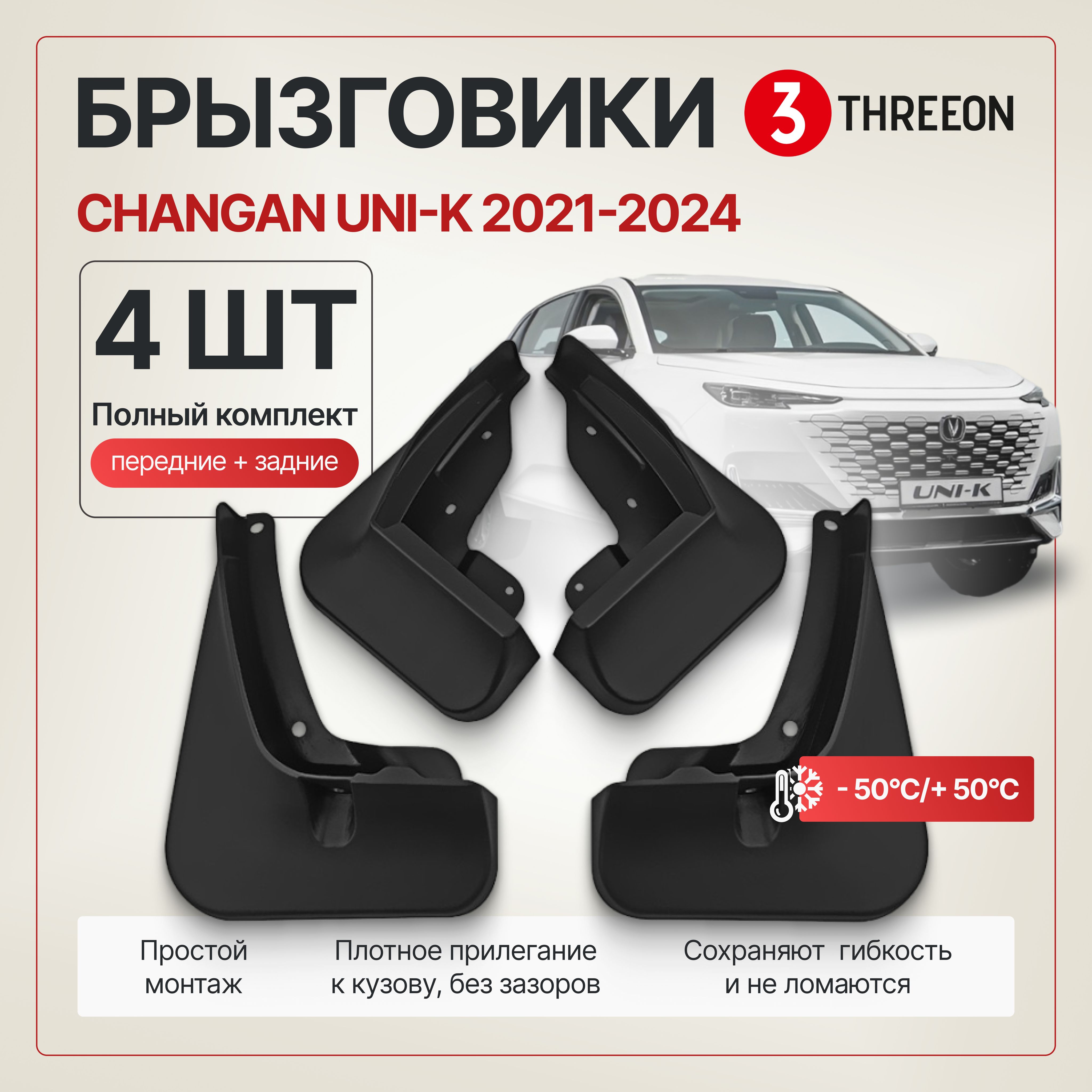 Брызговики Changan UNI-K / Чанган Юни-К (2021-2024)