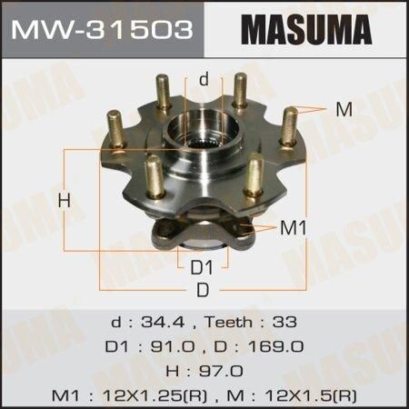 Ступица Mitsubishi Pajero 99-06 задняя MASUMA MASUMA MW-31503