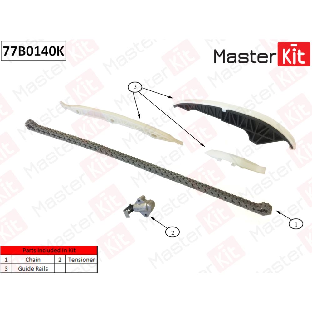 Комплект цепи ГРМ Volkswagen CJXC MASTERKIT MASTERKIT 77B0140K