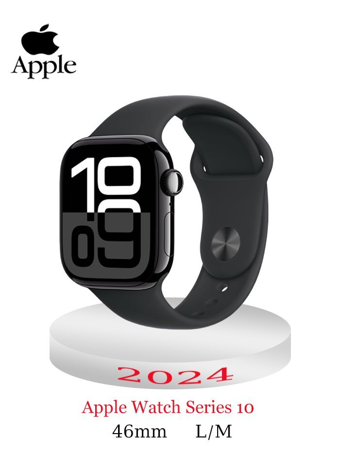 AppleУмныечасыWacthSeries102024СовершенноновыйОригиналL/M,46mm,чёрный