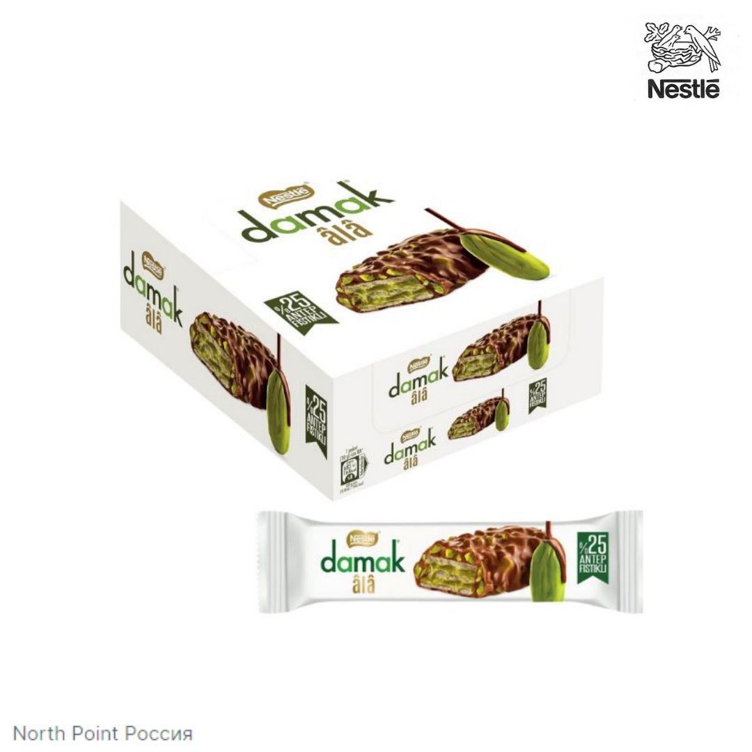 Nestle Damak Ala Фисташково-шоколадные вафли 12 x 30 г