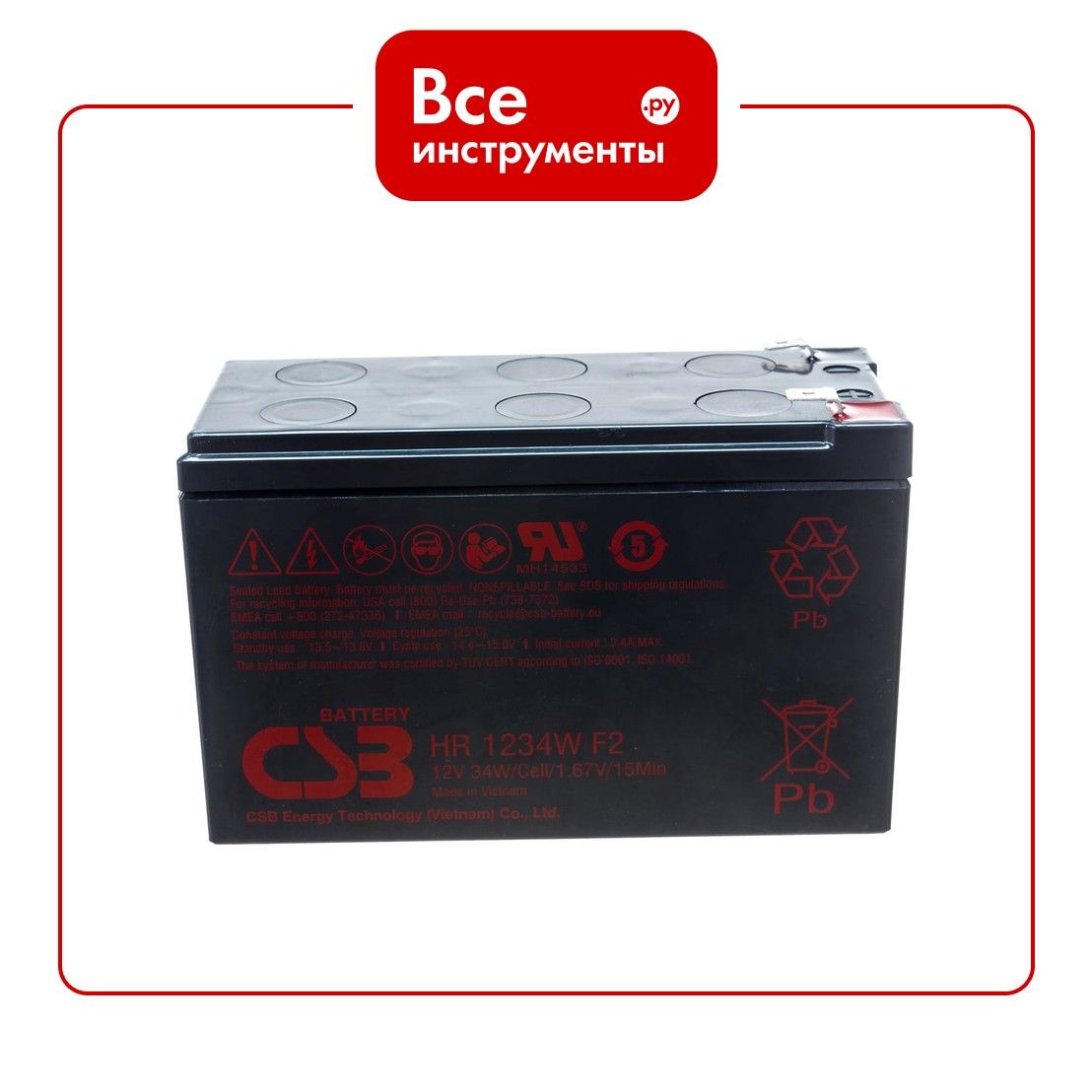 Аккумулятор HR1234W для ИБП CSB HR1234WF2CSB