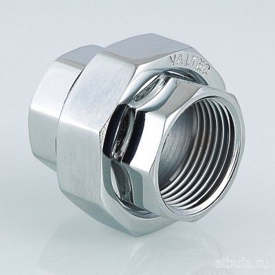 Муфта разъемная VALTEC 3/4" вн.-вн. (ХРОМ)