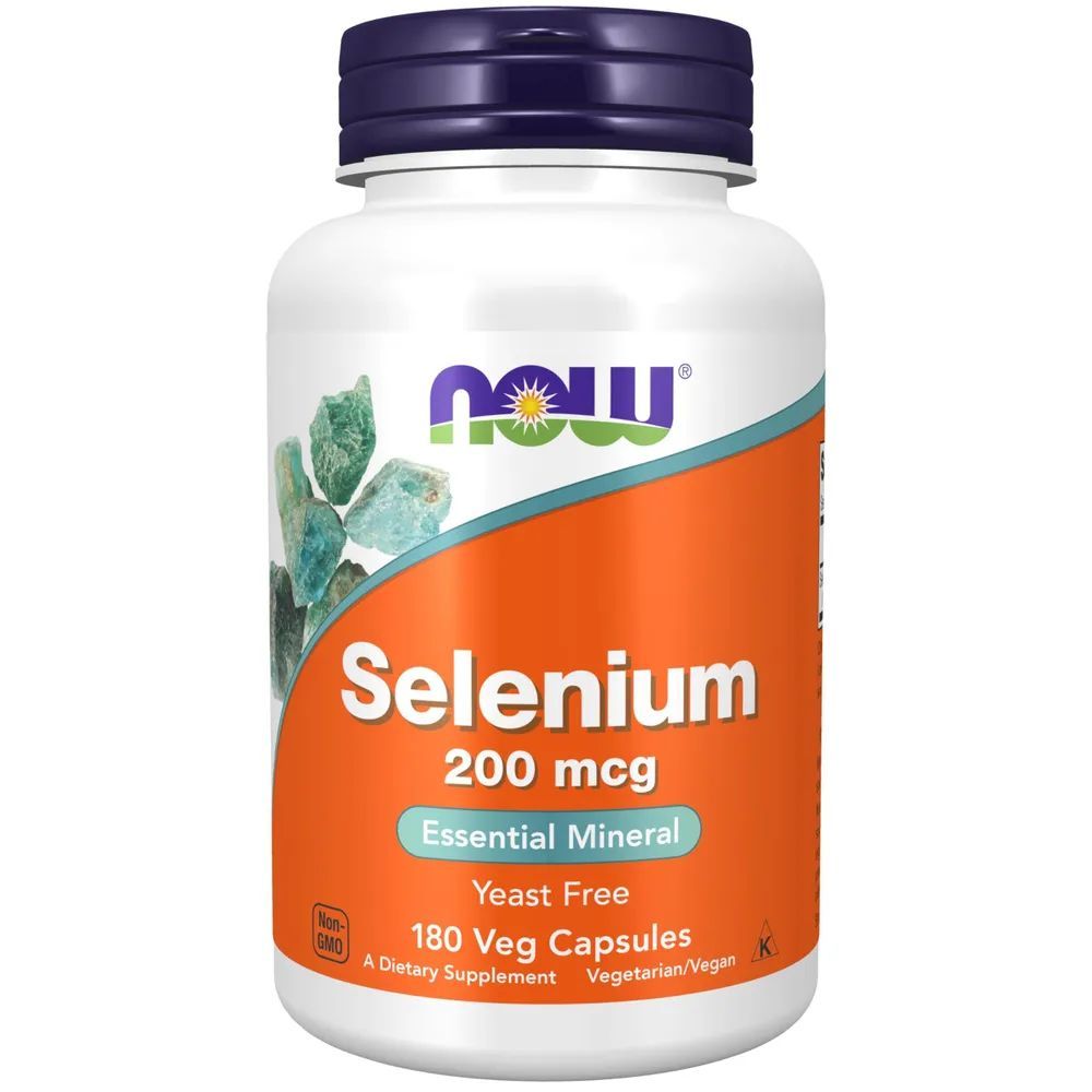 NOW Selenium Селен 200 мкг 180 капсул