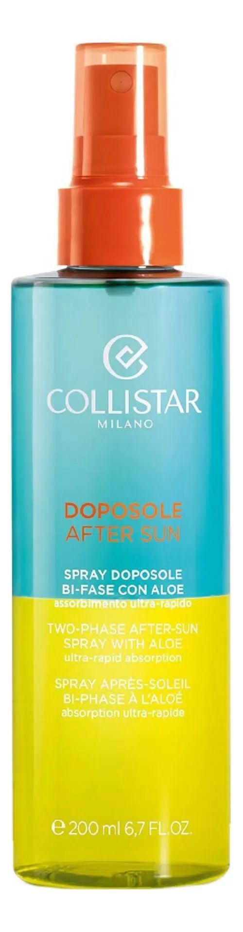 Collistar Two-Phase After-Sun Spray - Увлажняющий двухфазный спрей после загара с экстрактом алоэ, 200 мл