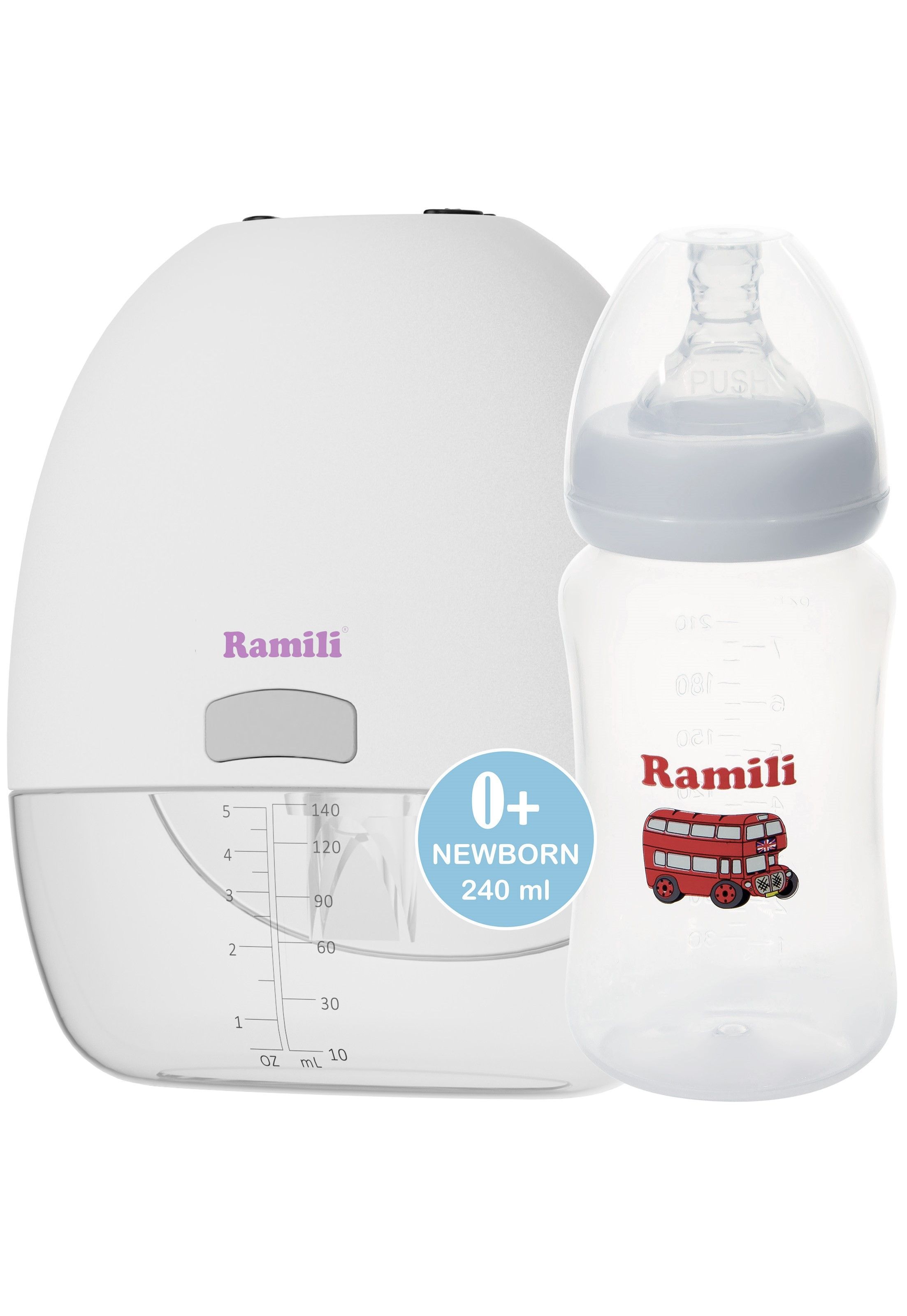 Двухфазный электрический молокоотсос Ramili SE150 с бутылочкой 240ML (SE150240ML)