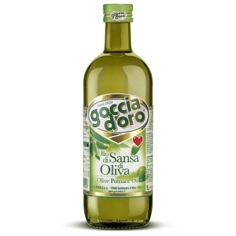 Оливковое масло GOCCIA DORO Pomace Olive Oil рафинированное, для жарки, 1 литр (Италия)