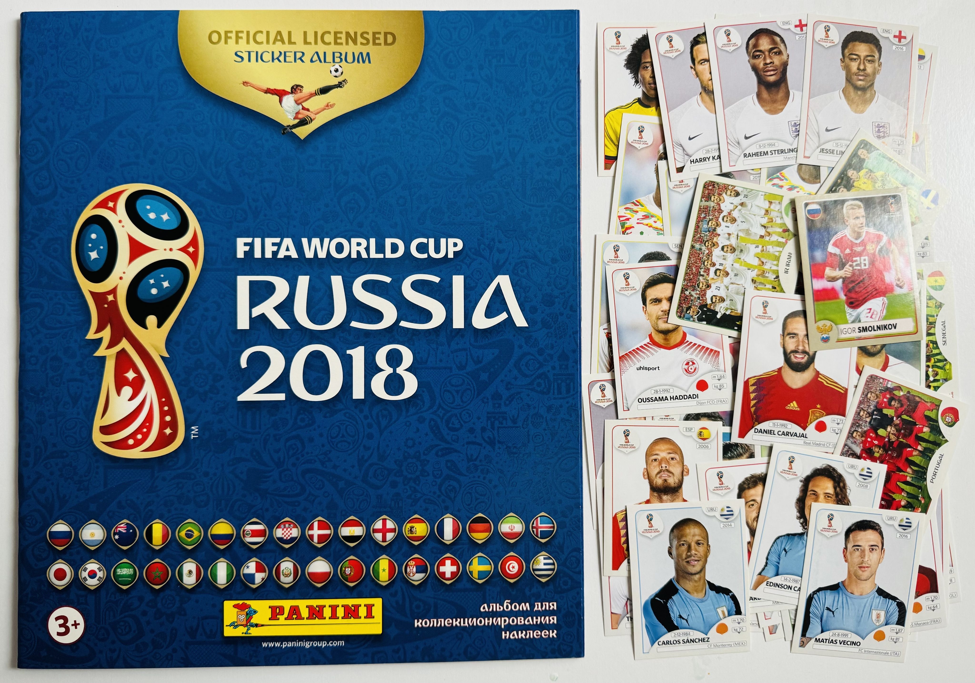 PANINI FIFA World Cup 2018 Russia пустой альбом + 50 стикеров